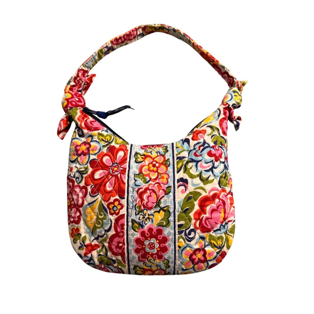 Vera Bradley Sun Valley Quilted Cotton Small Hobo Bag Floral Shoulder Purse